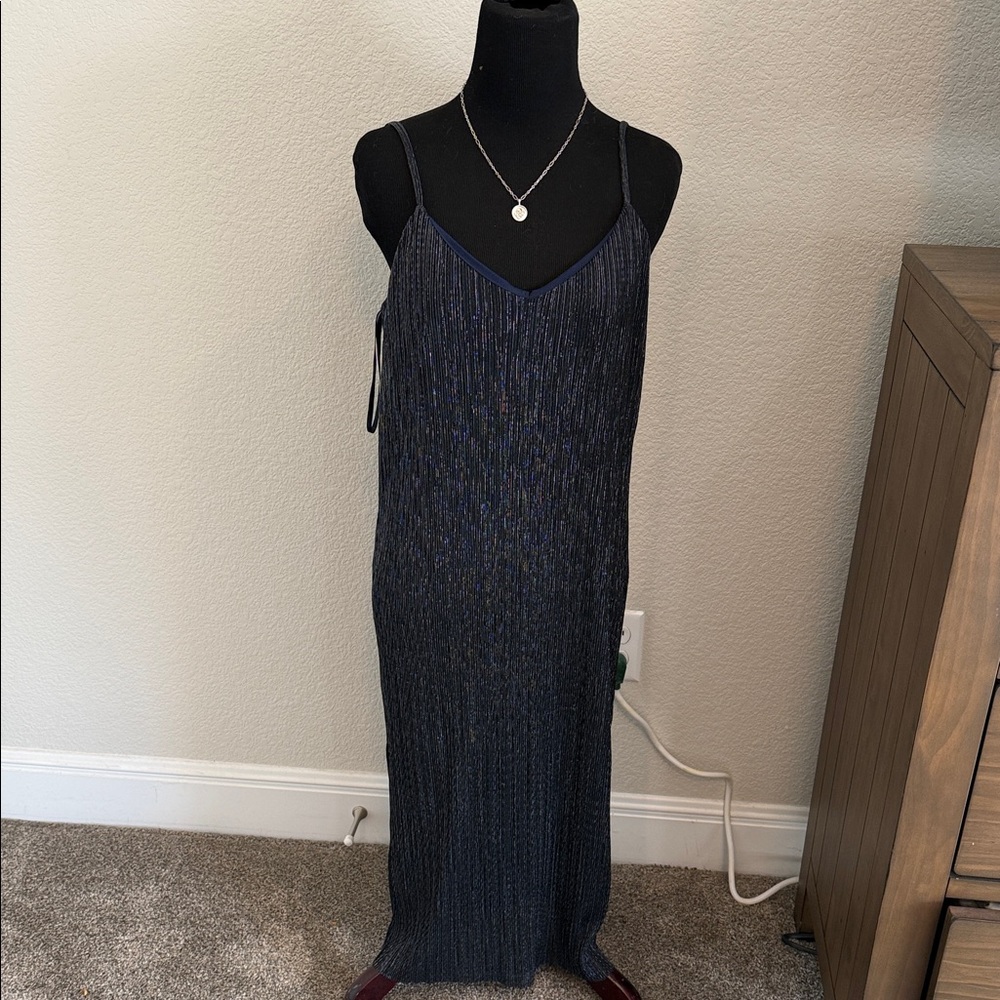 Banana Republic Shimmering Black Midi Dress